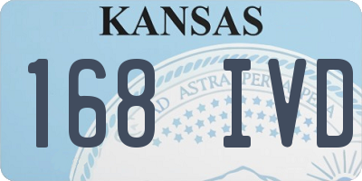 KS license plate 168IVD