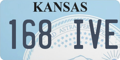 KS license plate 168IVE