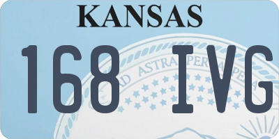 KS license plate 168IVG