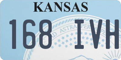 KS license plate 168IVH
