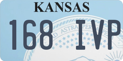 KS license plate 168IVP