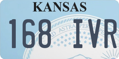 KS license plate 168IVR
