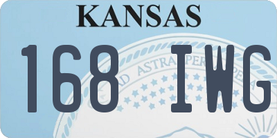 KS license plate 168IWG