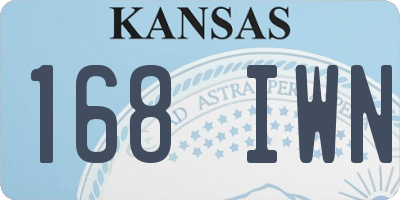 KS license plate 168IWN
