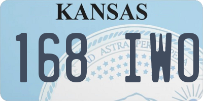 KS license plate 168IWO