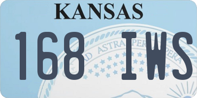 KS license plate 168IWS