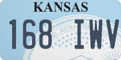 KS license plate 168IWV