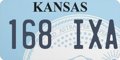 KS license plate 168IXA
