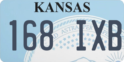 KS license plate 168IXB