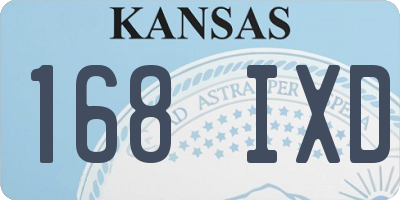 KS license plate 168IXD