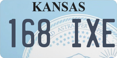 KS license plate 168IXE