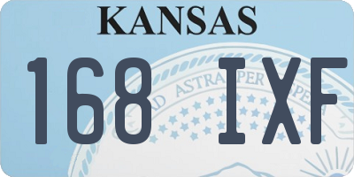 KS license plate 168IXF