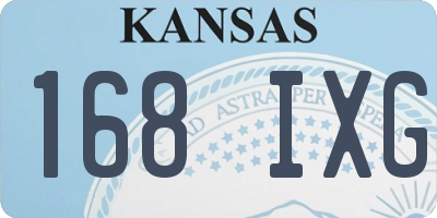KS license plate 168IXG
