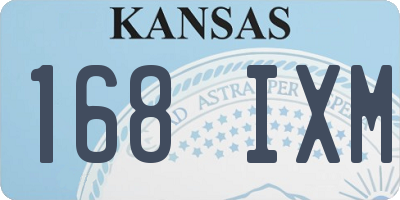 KS license plate 168IXM