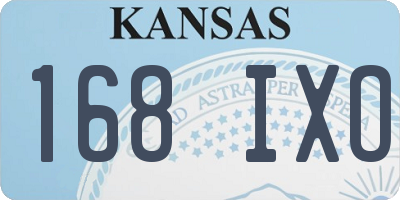 KS license plate 168IXO