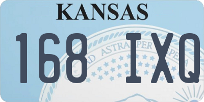 KS license plate 168IXQ