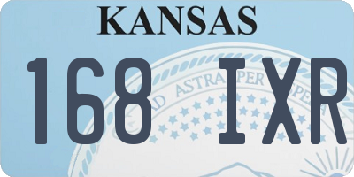 KS license plate 168IXR