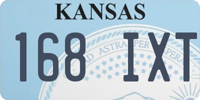 KS license plate 168IXT