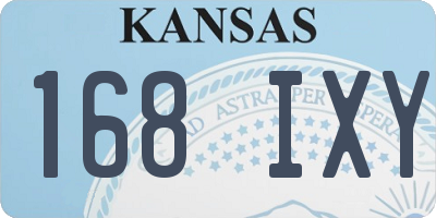 KS license plate 168IXY