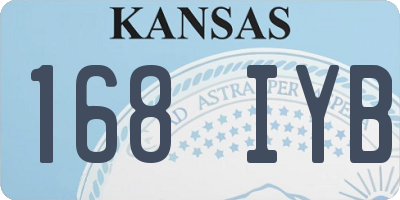 KS license plate 168IYB