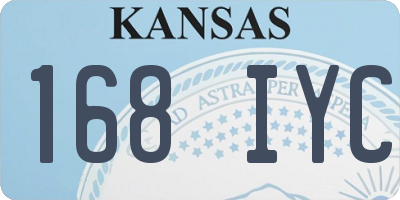 KS license plate 168IYC