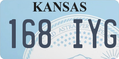 KS license plate 168IYG