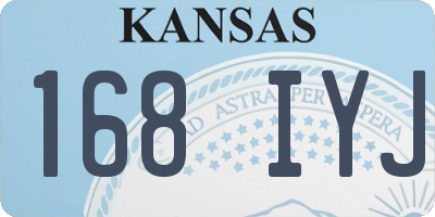 KS license plate 168IYJ