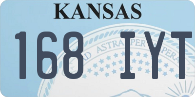 KS license plate 168IYT