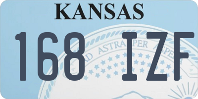 KS license plate 168IZF