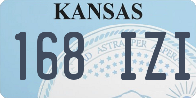 KS license plate 168IZI