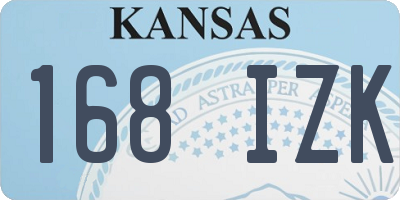 KS license plate 168IZK