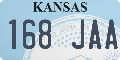 KS license plate 168JAA