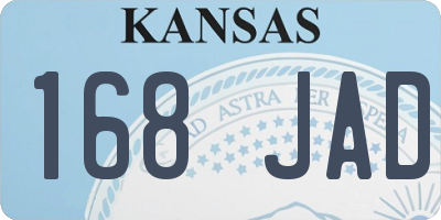 KS license plate 168JAD