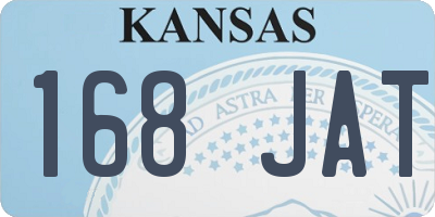 KS license plate 168JAT