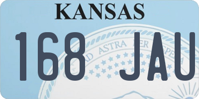 KS license plate 168JAU