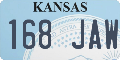 KS license plate 168JAW