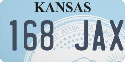 KS license plate 168JAX