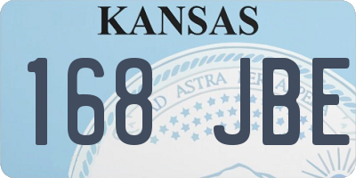 KS license plate 168JBE