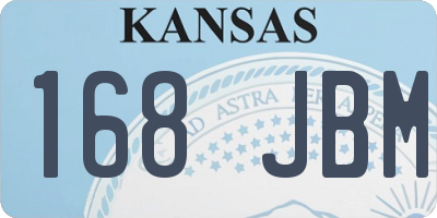 KS license plate 168JBM