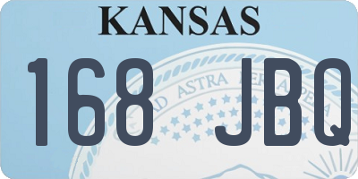 KS license plate 168JBQ