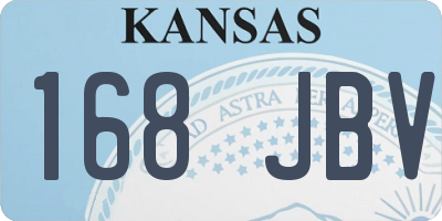 KS license plate 168JBV