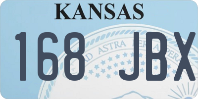 KS license plate 168JBX