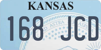 KS license plate 168JCD