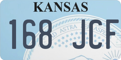 KS license plate 168JCF