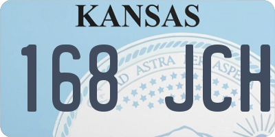 KS license plate 168JCH