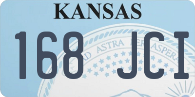 KS license plate 168JCI