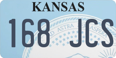 KS license plate 168JCS