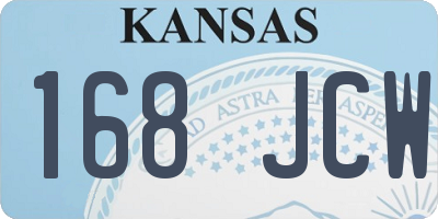 KS license plate 168JCW