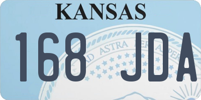 KS license plate 168JDA