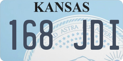 KS license plate 168JDI